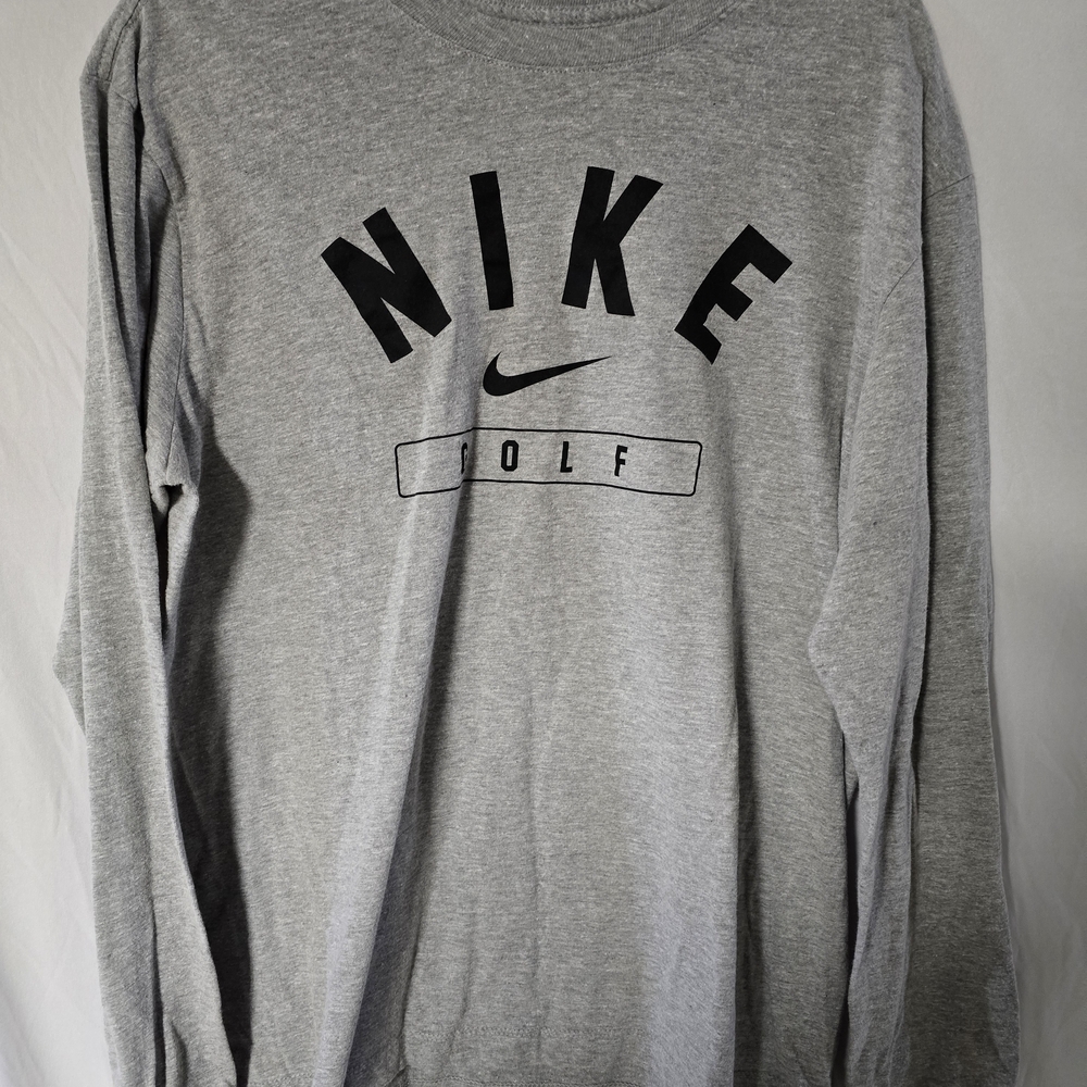 Nike Gray Long Sleeve Men's Shirt Golf Size Medium